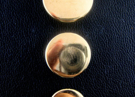 Round Gold Blazer Buttons - Military Style Flat PLASTIC Shank Buttons - 3 Sizes - ThreadandTrimmings