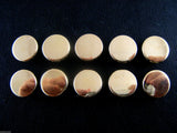 Round Gold Blazer Buttons - Military Style Flat PLASTIC Shank Buttons - 3 Sizes