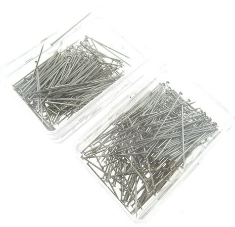 Mild Steel Sewing Dressmaker Pins 26mm Nickel Plated Straight Pins 2 x Box 5000
