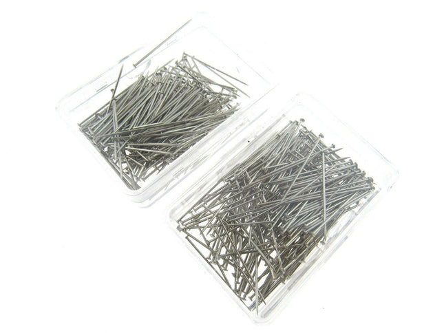 Mild Steel Sewing Dressmaker Pins 26mm Nickel Plated Straight Pins 2 x Box 5000