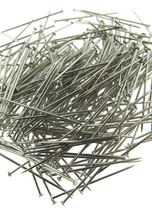 Mild Steel Sewing Dressmaker Pins 26mm Nickel Plated Straight Pins 2 x Box 5000