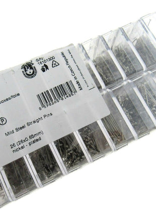 Mild Steel Sewing Dressmaker Pins 26mm Nickel Plated Straight Pins 2 x Box 5000