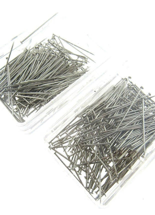 Mild Steel Sewing Dressmaker Pins 26mm Nickel Plated Straight Pins 2 x Box 5000