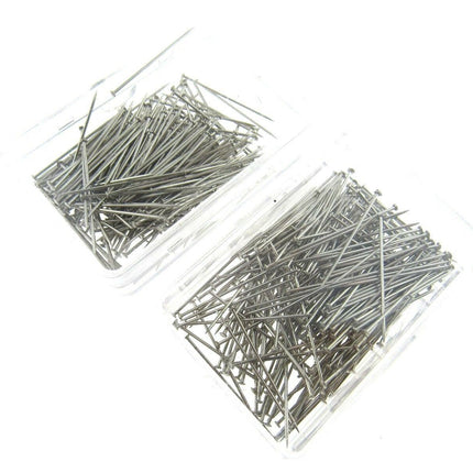 Mild Steel Sewing Dressmaker Pins 26mm Nickel Plated Straight Pins 2 x Box 5000