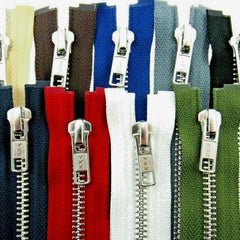 YKK METAL OPEN END ZIP FASTENER (No 5 WEIGHT) YKK SEPARATING ZIPPER / 9 COLOURS - ThreadandTrimmings