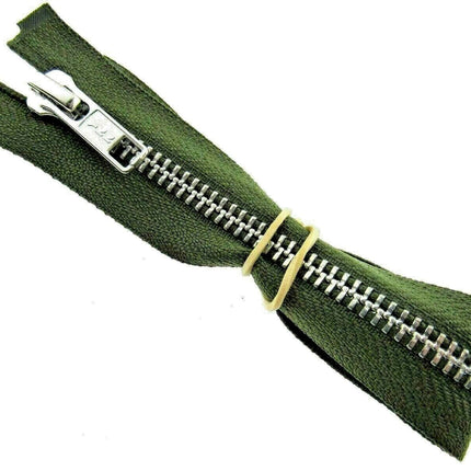 YKK METAL OPEN END ZIP FASTENER (No 5 WEIGHT) YKK SEPARATING ZIPPER / 9 COLOURS - ThreadandTrimmings