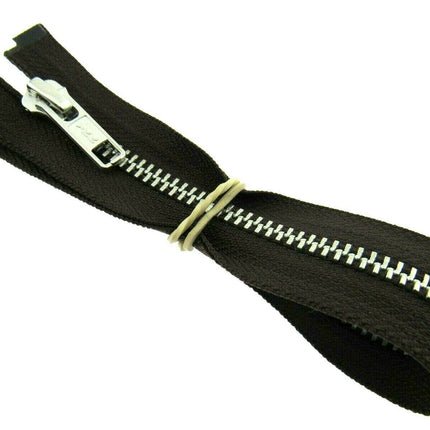 YKK METAL OPEN END ZIP FASTENER (No 5 WEIGHT) YKK SEPARATING ZIPPER / 9 COLOURS - ThreadandTrimmings