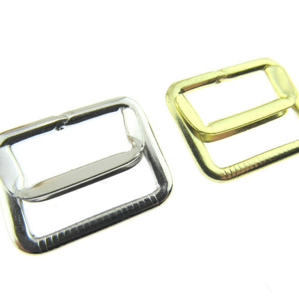 GOLD or SILVER 19mm WAISTCOAT BUCKLE with ADJUSTING BAR - ThreadandTrimmings