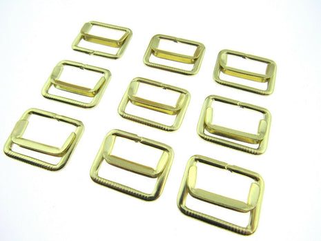 GOLD or SILVER 19mm WAISTCOAT BUCKLE with ADJUSTING BAR - ThreadandTrimmings