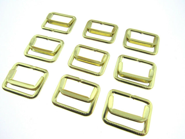 GOLD or SILVER 19mm WAISTCOAT BUCKLE with ADJUSTING BAR - ThreadandTrimmings