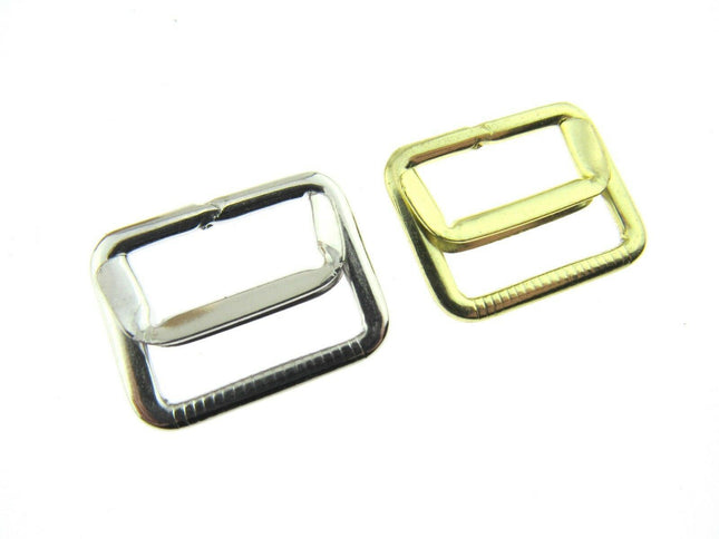 GOLD or SILVER 19mm WAISTCOAT BUCKLE with ADJUSTING BAR - ThreadandTrimmings