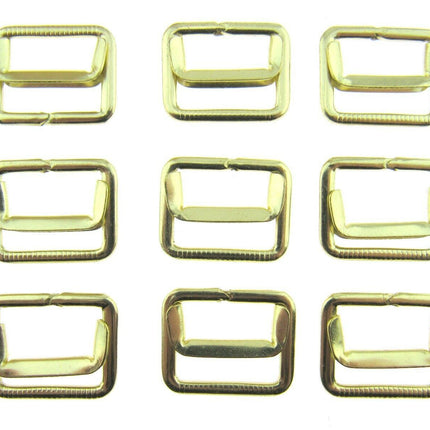 GOLD or SILVER 19mm WAISTCOAT BUCKLE with ADJUSTING BAR - ThreadandTrimmings