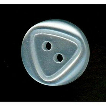 Round Pearl White Buttons With Triangle or Ring Cut Edge - Polyester Buttons - ThreadandTrimmings