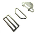 Suspender Garter Buckle Set - Hook, Bar & Slider - 3 Piece Set - 25mm - CX75