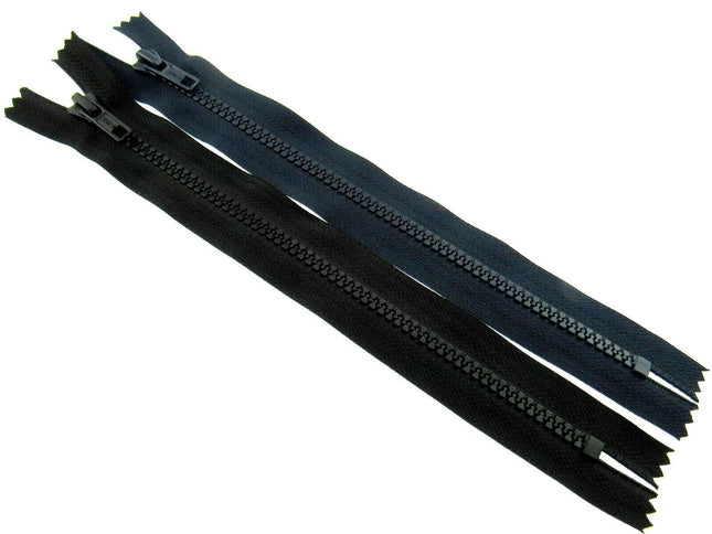 Closed End Chunky Plastic Zips with 5mm Zip Chain Good for Bag Making 8" - 12" - ThreadandTrimmings