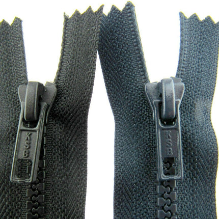 Closed End Chunky Plastic Zips with 5mm Zip Chain Good for Bag Making 8" - 12" - ThreadandTrimmings