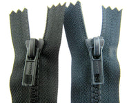 Chunky Plastic CLOSED End Zips with 5mm Zip Chain - Good for Bag Making 8" - 12"