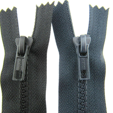 Closed End Chunky Plastic Zips with 5mm Zip Chain Good for Bag Making 8" - 12" - ThreadandTrimmings