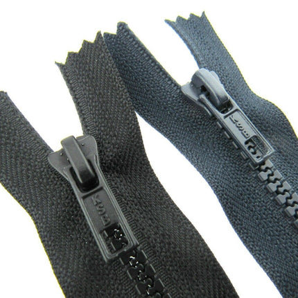 Closed End Chunky Plastic Zips with 5mm Zip Chain Good for Bag Making 8" - 12" - ThreadandTrimmings