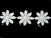 White Daisy Lace Guipure - 25mm - 2 meter Lengths