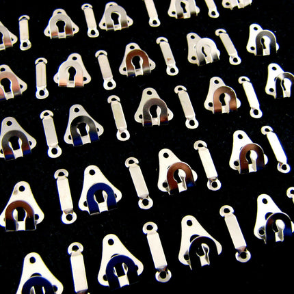 25 PAIR x 20mm SILVER METAL TROUSER or SKIRT HOOK & BAR