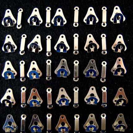 25 PAIR x 20mm SILVER METAL TROUSER or SKIRT HOOK & BAR