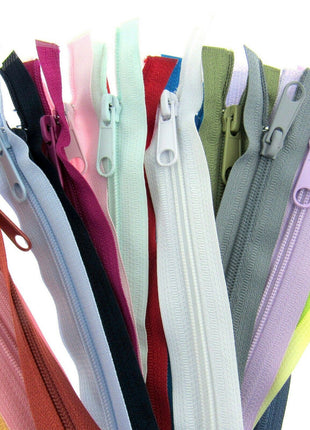 Two Way Nylon Open End Zip - 19" - (48cm) No 5 Chain - 19 Colours Available - ThreadandTrimmings