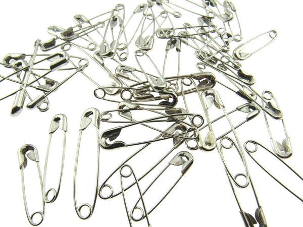 50 x Assorted LOOSE Safety Pins -  Sizes - 35mm / 30mm / 25mm