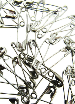 Safety Pins - 50 x Assorted LOOSE Safety Pins  Sizes - 35mm / 30mm / 25mm