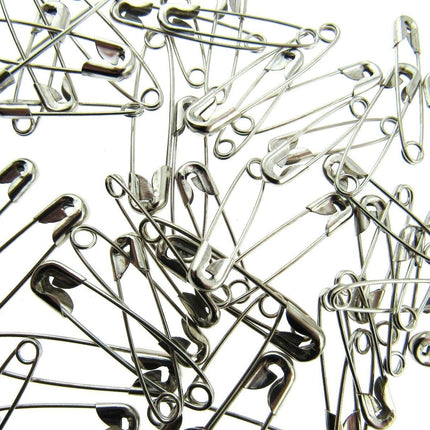 Safety Pins - 50 x Assorted LOOSE Safety Pins  Sizes - 35mm / 30mm / 25mm
