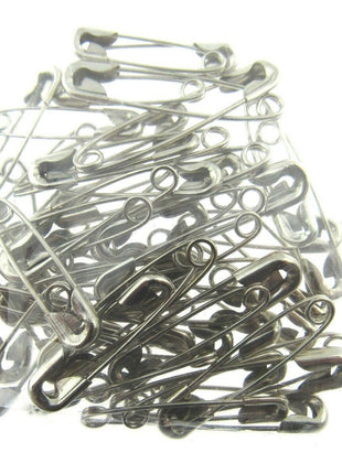 Safety Pins - 50 x Assorted LOOSE Safety Pins  Sizes - 35mm / 30mm / 25mm