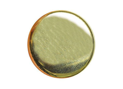 Round Metal Polished Blazer Buttons in Gold or Silver with Shank (B568) - ThreadandTrimmings
