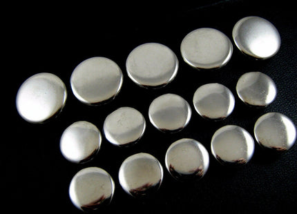 Round Metal Polished Blazer Buttons in Gold or Silver with Shank (B568) - ThreadandTrimmings