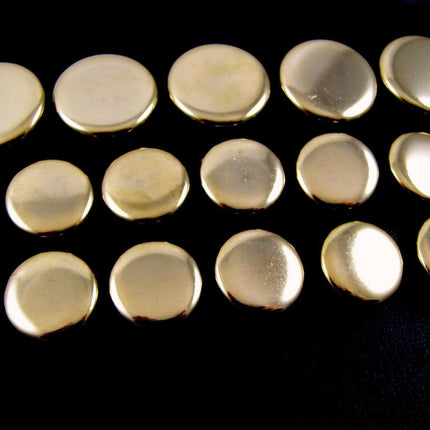 Round Metal Polished Blazer Buttons in Gold or Silver with Shank (B568) - ThreadandTrimmings