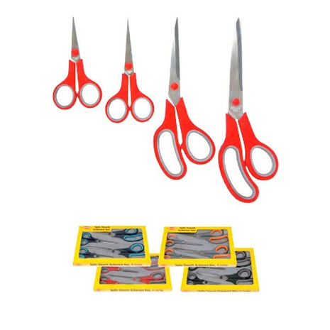 KLIEBER SOFT-TOUCH 4-PIECE SCISSORS SET SUITABLE for LEFT or RIGHT HANDERS - ThreadandTrimmings