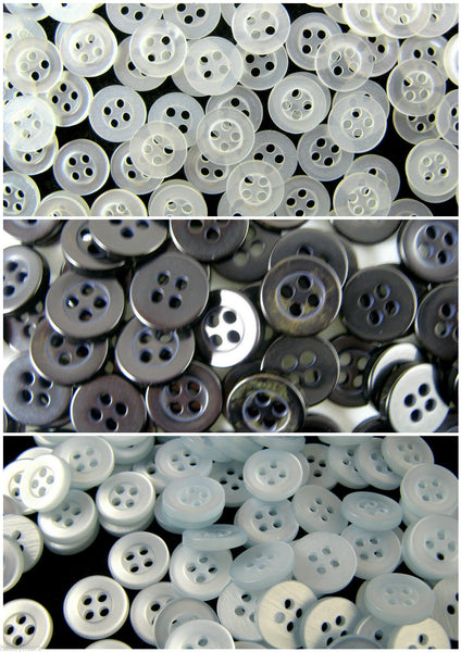 Four Hole Polyester Shirt Buttons - 11.5mm