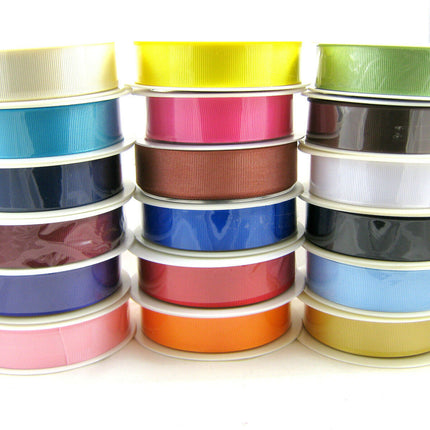 Grosgrain Ribbon 20m Whole Rolls / Choice of 22 Colours & 5 Sizes - ThreadandTrimmings