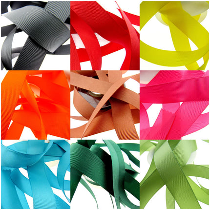 Grosgrain Ribbon 20m Whole Rolls / Choice of 22 Colours & 5 Sizes - ThreadandTrimmings