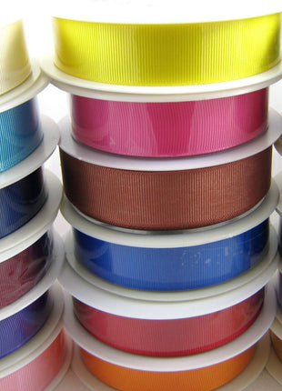 Grosgrain Ribbon 20m Whole Rolls / Choice of 22 Colours & 5 Sizes - ThreadandTrimmings