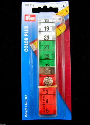 60" PRYM PRESS STUD TAILORING TAPE MEASURE with DECI-METRIC ZONES PRESS FASTENER - ThreadandTrimmings