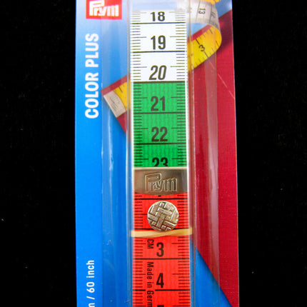 60" PRYM PRESS STUD TAILORING TAPE MEASURE with DECI-METRIC ZONES PRESS FASTENER - ThreadandTrimmings