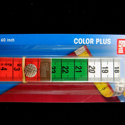 60" PRYM PRESS STUD TAILORING TAPE MEASURE with DECI-METRIC ZONES PRESS FASTENER - ThreadandTrimmings
