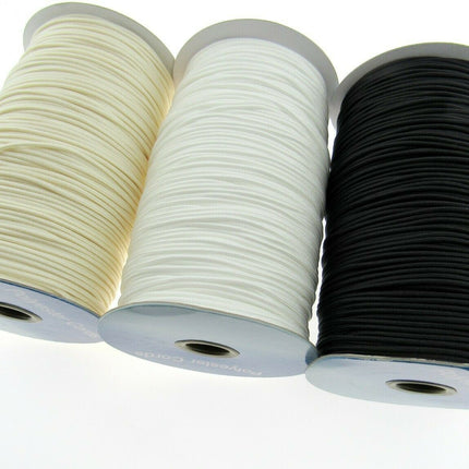 Blind Lift Cord 2mm Polyester Non Stretch Curtain Cord Black White Cream - ThreadandTrimmings