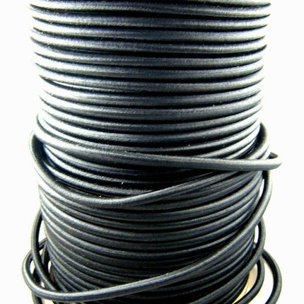 Bungee Elastic Shock Cord Black Round Strong Elastic 4mm 5mm 6mm 8mm 10mm - ThreadandTrimmings