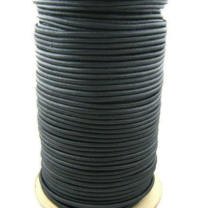 Bungee Elastic Shock Cord Black Round Strong Elastic 4mm 5mm 6mm 8mm 10mm - ThreadandTrimmings