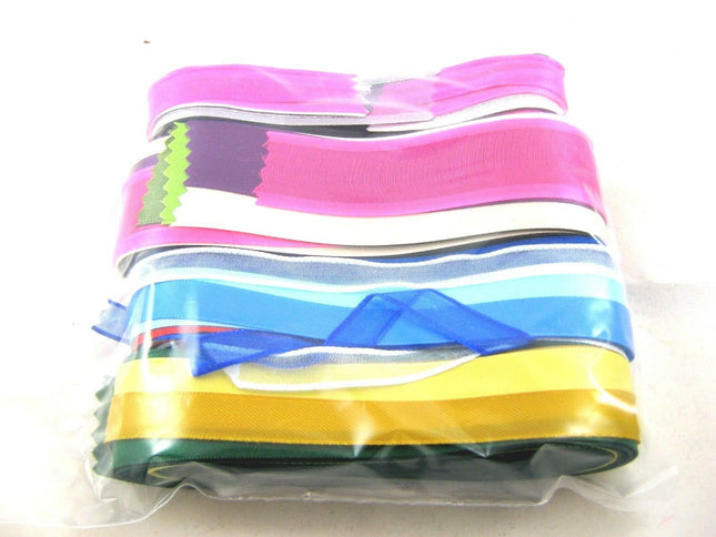 Assorted Bundle of Ribbon Lengths 20 x 1m End of Rolls and Clearance. - ThreadandTrimmings