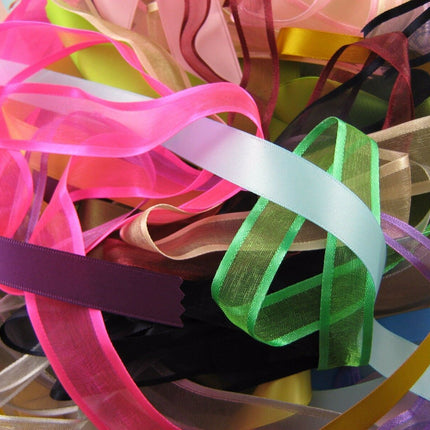 Assorted Bundle of Ribbon Lengths 20 x 1m End of Rolls and Clearance. - ThreadandTrimmings