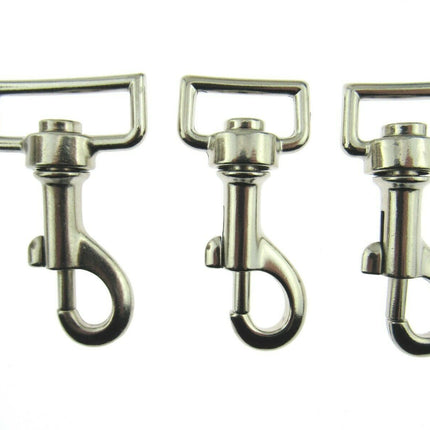 Heavy Duty Silver Metal Trigger Hooks For Dog Leads, Horse Leashes & Carry Gear - ThreadandTrimmings