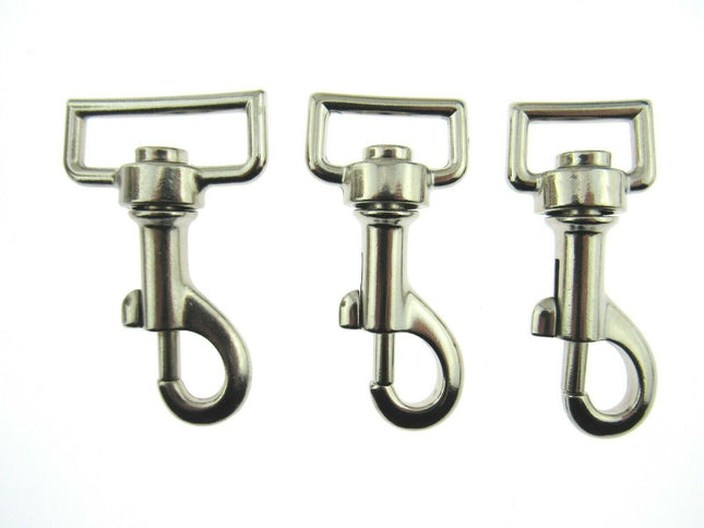Heavy Duty Silver Metal Trigger Hooks For Dog Leads, Horse Leashes & Carry Gear - ThreadandTrimmings