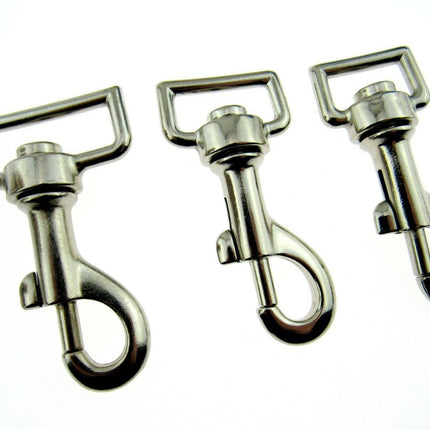 Heavy Duty Silver Metal Trigger Hooks For Dog Leads, Horse Leashes & Carry Gear - ThreadandTrimmings